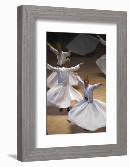 Whirling Dervishes at the Dervishes Festival, Konya, Central Anatolia, Turkey, Asia Minor, Eurasia-Bruno Morandi-Framed Photographic Print