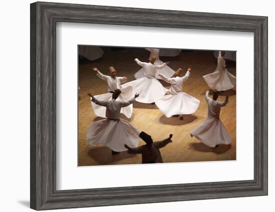 Whirling Dervishes at the Dervishes Festival, Konya, Central Anatolia, Turkey, Asia Minor, Eurasia-Bruno Morandi-Framed Photographic Print