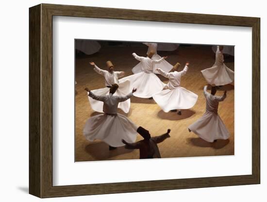 Whirling Dervishes at the Dervishes Festival, Konya, Central Anatolia, Turkey, Asia Minor, Eurasia-Bruno Morandi-Framed Photographic Print