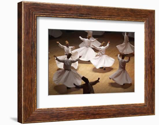 Whirling Dervishes at the Dervishes Festival, Konya, Central Anatolia, Turkey, Asia Minor, Eurasia-Bruno Morandi-Framed Photographic Print