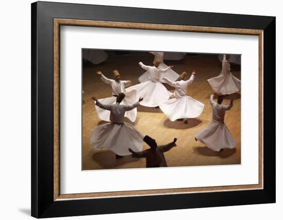 Whirling Dervishes at the Dervishes Festival, Konya, Central Anatolia, Turkey, Asia Minor, Eurasia-Bruno Morandi-Framed Photographic Print