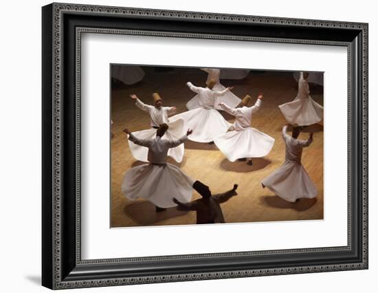 Whirling Dervishes at the Dervishes Festival, Konya, Central Anatolia, Turkey, Asia Minor, Eurasia-Bruno Morandi-Framed Photographic Print