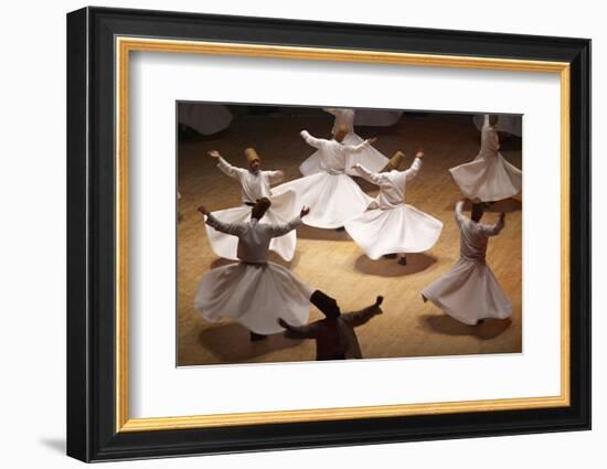 Whirling Dervishes at the Dervishes Festival, Konya, Central Anatolia, Turkey, Asia Minor, Eurasia-Bruno Morandi-Framed Photographic Print