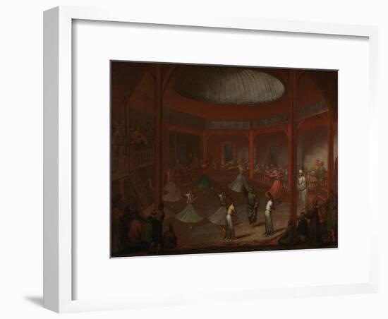 Whirling Dervishes, c.1730-Jean Baptiste Vanmour-Framed Giclee Print