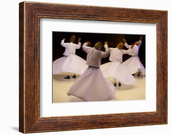 Whirling dervishes dancing, Goreme, Cappadocia, Turkey-Keren Su-Framed Photographic Print