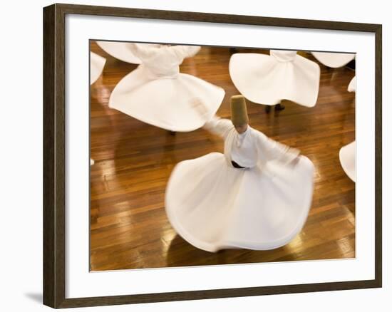 Whirling Dervishes, Istanbul, Turkey-Peter Adams-Framed Photographic Print