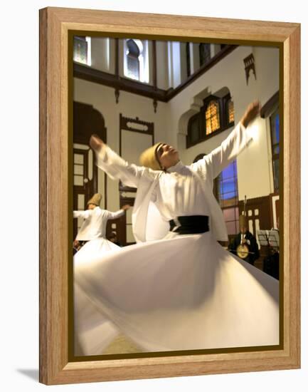 Whirling Dervishes, Istanbul, Turkey-Neil Farrin-Framed Premier Image Canvas