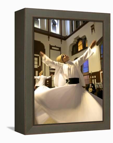 Whirling Dervishes, Istanbul, Turkey-Neil Farrin-Framed Premier Image Canvas