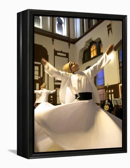 Whirling Dervishes, Istanbul, Turkey-Neil Farrin-Framed Premier Image Canvas