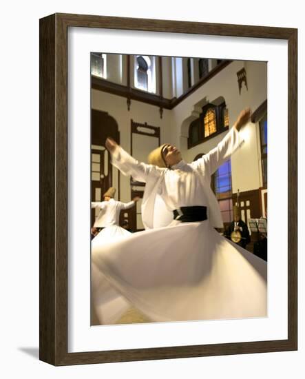 Whirling Dervishes, Istanbul, Turkey-Neil Farrin-Framed Photographic Print