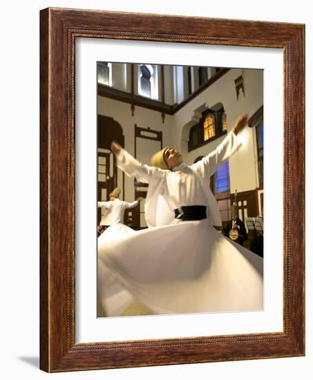 Whirling Dervishes, Istanbul, Turkey-Neil Farrin-Framed Photographic Print