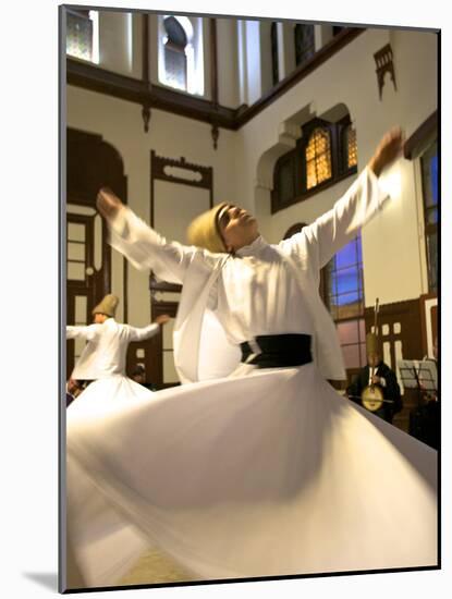 Whirling Dervishes, Istanbul, Turkey-Neil Farrin-Mounted Photographic Print