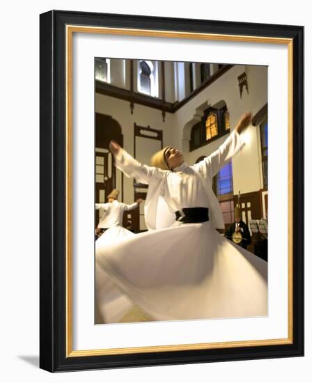 Whirling Dervishes, Istanbul, Turkey-Neil Farrin-Framed Photographic Print