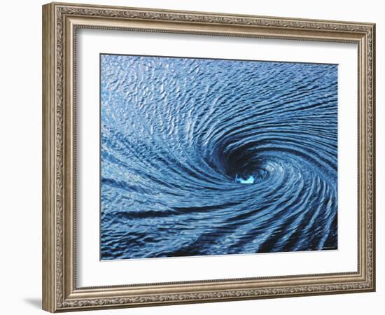 Whirlpool, a Fathom Across at Spinning Vortex, Caused by Converging Tides and Currents in Gulf-George Silk-Framed Photographic Print