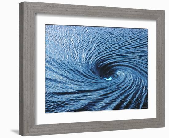 Whirlpool, a Fathom Across at Spinning Vortex, Caused by Converging Tides and Currents in Gulf-George Silk-Framed Photographic Print