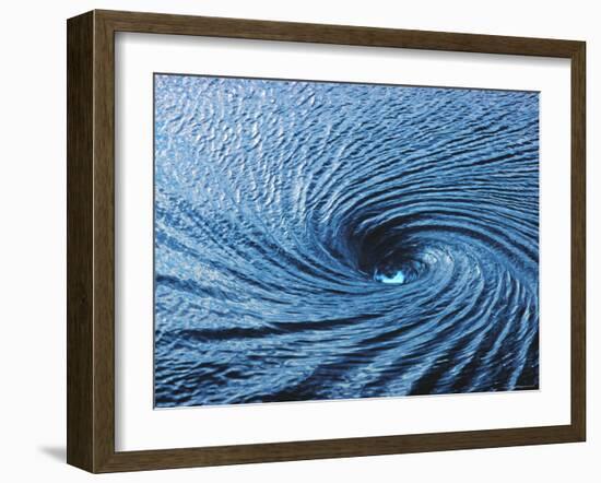 Whirlpool, a Fathom Across at Spinning Vortex, Caused by Converging Tides and Currents in Gulf-George Silk-Framed Photographic Print