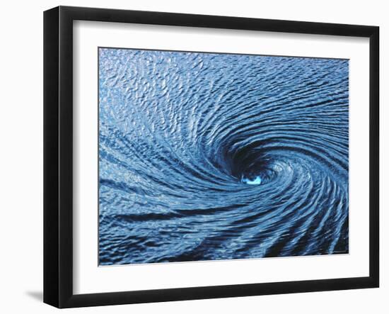 Whirlpool, a Fathom Across at Spinning Vortex, Caused by Converging Tides and Currents in Gulf-George Silk-Framed Photographic Print