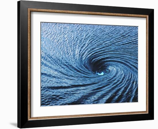 Whirlpool, a Fathom Across at Spinning Vortex, Caused by Converging Tides and Currents in Gulf-George Silk-Framed Photographic Print