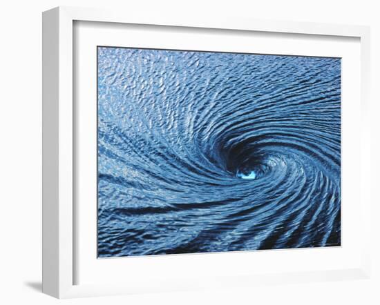 Whirlpool, a Fathom Across at Spinning Vortex, Caused by Converging Tides and Currents in Gulf-George Silk-Framed Photographic Print