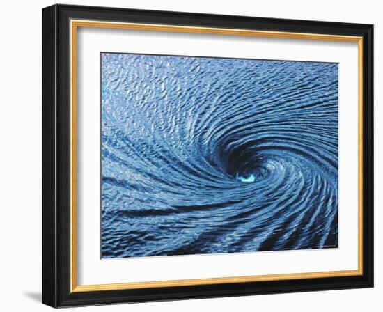Whirlpool, a Fathom Across at Spinning Vortex, Caused by Converging Tides and Currents in Gulf-George Silk-Framed Photographic Print