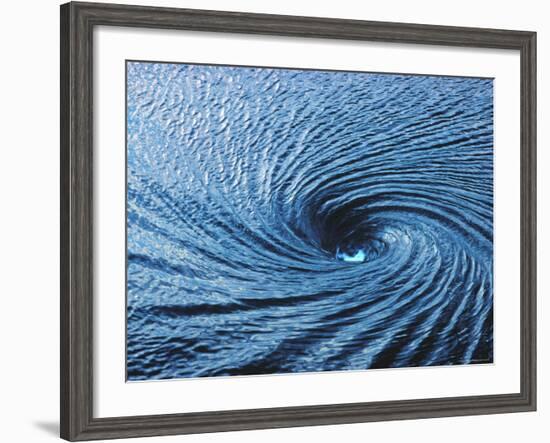 Whirlpool, a Fathom Across at Spinning Vortex, Caused by Converging Tides and Currents in Gulf-George Silk-Framed Photographic Print