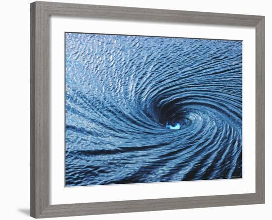 Whirlpool, a Fathom Across at Spinning Vortex, Caused by Converging Tides and Currents in Gulf-George Silk-Framed Photographic Print