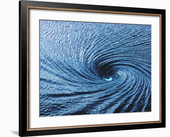 Whirlpool, a Fathom Across at Spinning Vortex, Caused by Converging Tides and Currents in Gulf-George Silk-Framed Photographic Print