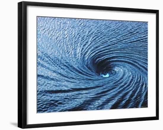 Whirlpool, a Fathom Across at Spinning Vortex, Caused by Converging Tides and Currents in Gulf-George Silk-Framed Photographic Print