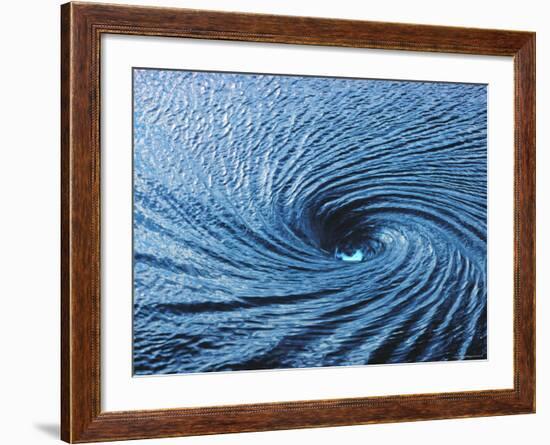 Whirlpool, a Fathom Across at Spinning Vortex, Caused by Converging Tides and Currents in Gulf-George Silk-Framed Photographic Print