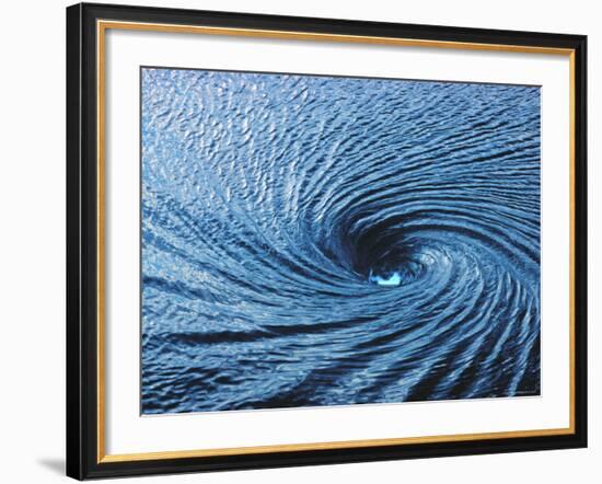 Whirlpool, a Fathom Across at Spinning Vortex, Caused by Converging Tides and Currents in Gulf-George Silk-Framed Photographic Print