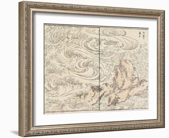 Whirlpool at Awa, 1817-Katsushika Hokusai-Framed Giclee Print