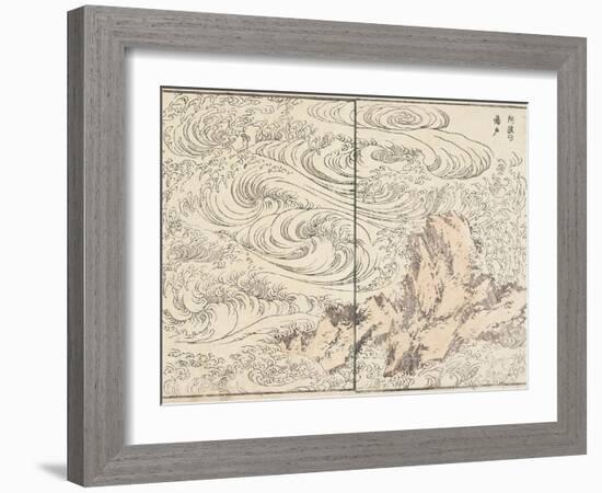 Whirlpool at Awa, 1817-Katsushika Hokusai-Framed Giclee Print