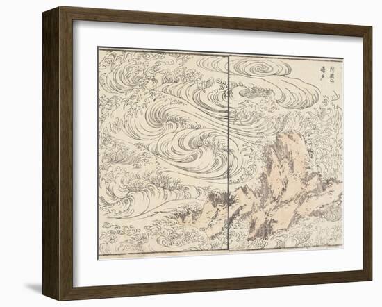 Whirlpool at Awa, 1817-Katsushika Hokusai-Framed Giclee Print