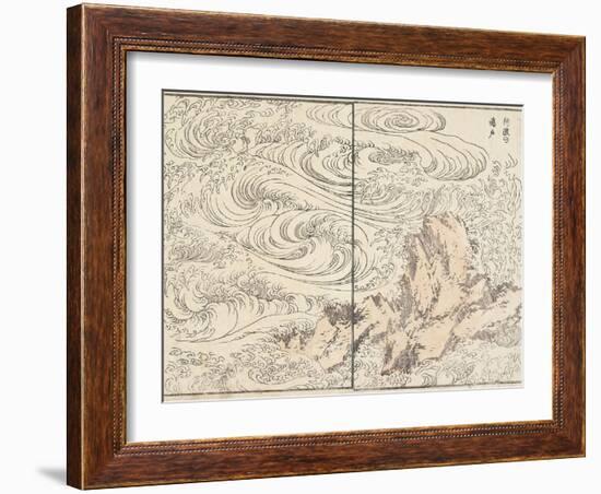 Whirlpool at Awa, 1817-Katsushika Hokusai-Framed Giclee Print