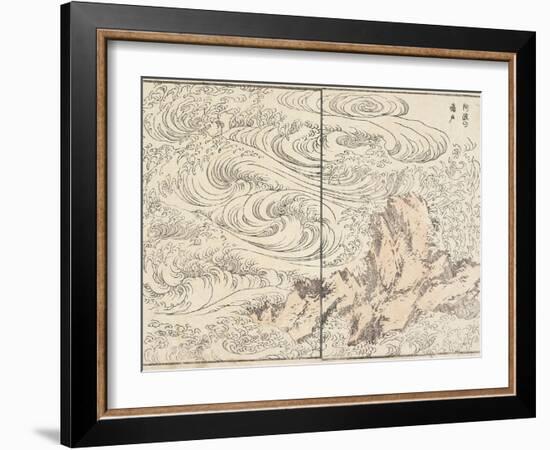 Whirlpool at Awa, 1817-Katsushika Hokusai-Framed Giclee Print