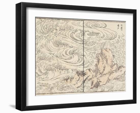 Whirlpool at Awa, 1817-Katsushika Hokusai-Framed Giclee Print