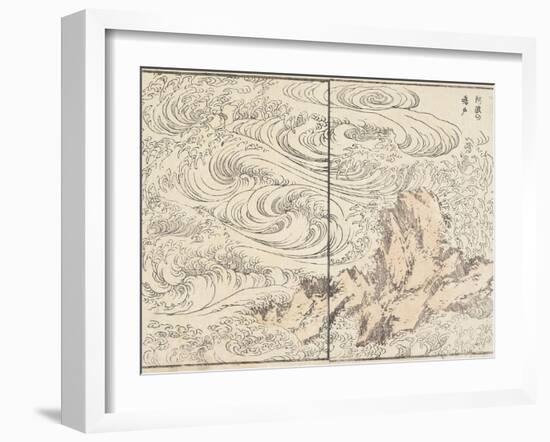 Whirlpool at Awa, 1817-Katsushika Hokusai-Framed Giclee Print