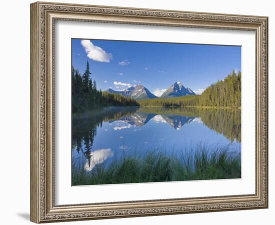 Whirlpool Peak, Mt. Fryatt and Leech Lake, Jasper National Park, Alberta, Canada-Michele Falzone-Framed Photographic Print