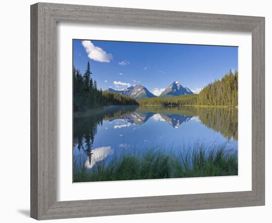 Whirlpool Peak, Mt. Fryatt and Leech Lake, Jasper National Park, Alberta, Canada-Michele Falzone-Framed Photographic Print