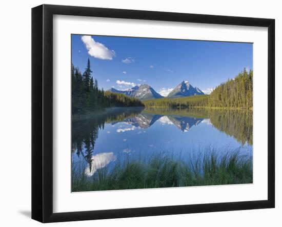 Whirlpool Peak, Mt. Fryatt and Leech Lake, Jasper National Park, Alberta, Canada-Michele Falzone-Framed Photographic Print