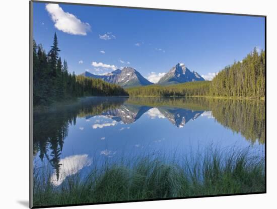 Whirlpool Peak, Mt. Fryatt and Leech Lake, Jasper National Park, Alberta, Canada-Michele Falzone-Mounted Photographic Print