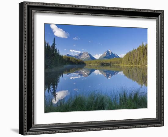 Whirlpool Peak, Mt. Fryatt and Leech Lake, Jasper National Park, Alberta, Canada-Michele Falzone-Framed Photographic Print