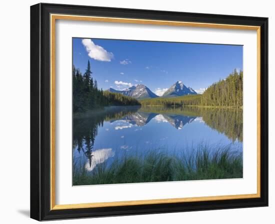 Whirlpool Peak, Mt. Fryatt and Leech Lake, Jasper National Park, Alberta, Canada-Michele Falzone-Framed Photographic Print