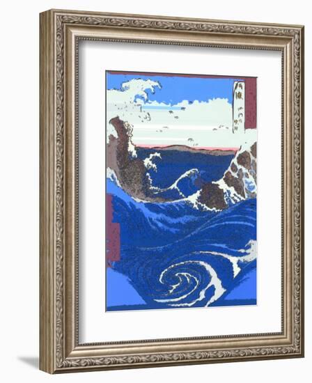 Whirlpools at Naruto-Ando Hiroshige-Framed Giclee Print