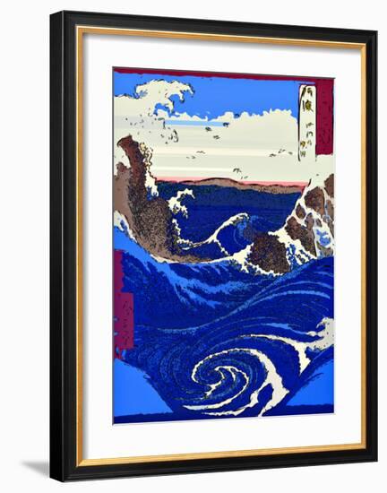 Whirlpools at Naruto-Ando Hiroshige-Framed Giclee Print