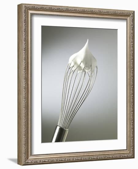 Whisk with Beaten Egg-whites-Steve Lupton-Framed Photographic Print