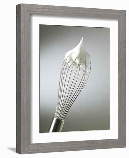 Whisk with Beaten Egg-whites-Steve Lupton-Framed Photographic Print