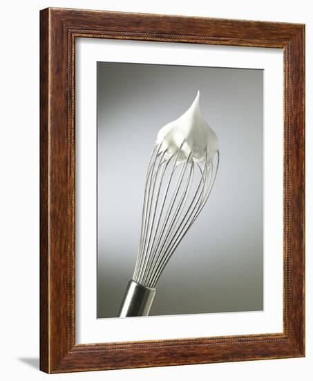 Whisk with Beaten Egg-whites-Steve Lupton-Framed Photographic Print