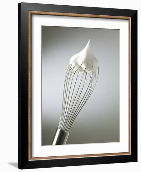 Whisk with Beaten Egg-whites-Steve Lupton-Framed Photographic Print