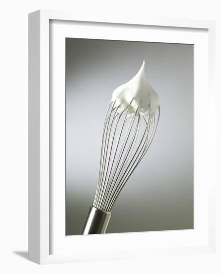 Whisk with Beaten Egg-whites-Steve Lupton-Framed Photographic Print